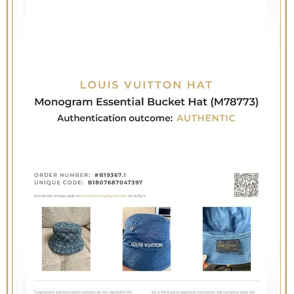Louis Vuitton Reversible denim monogram bucket hat Authentic - Picture 12 of 12